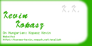 kevin kopasz business card